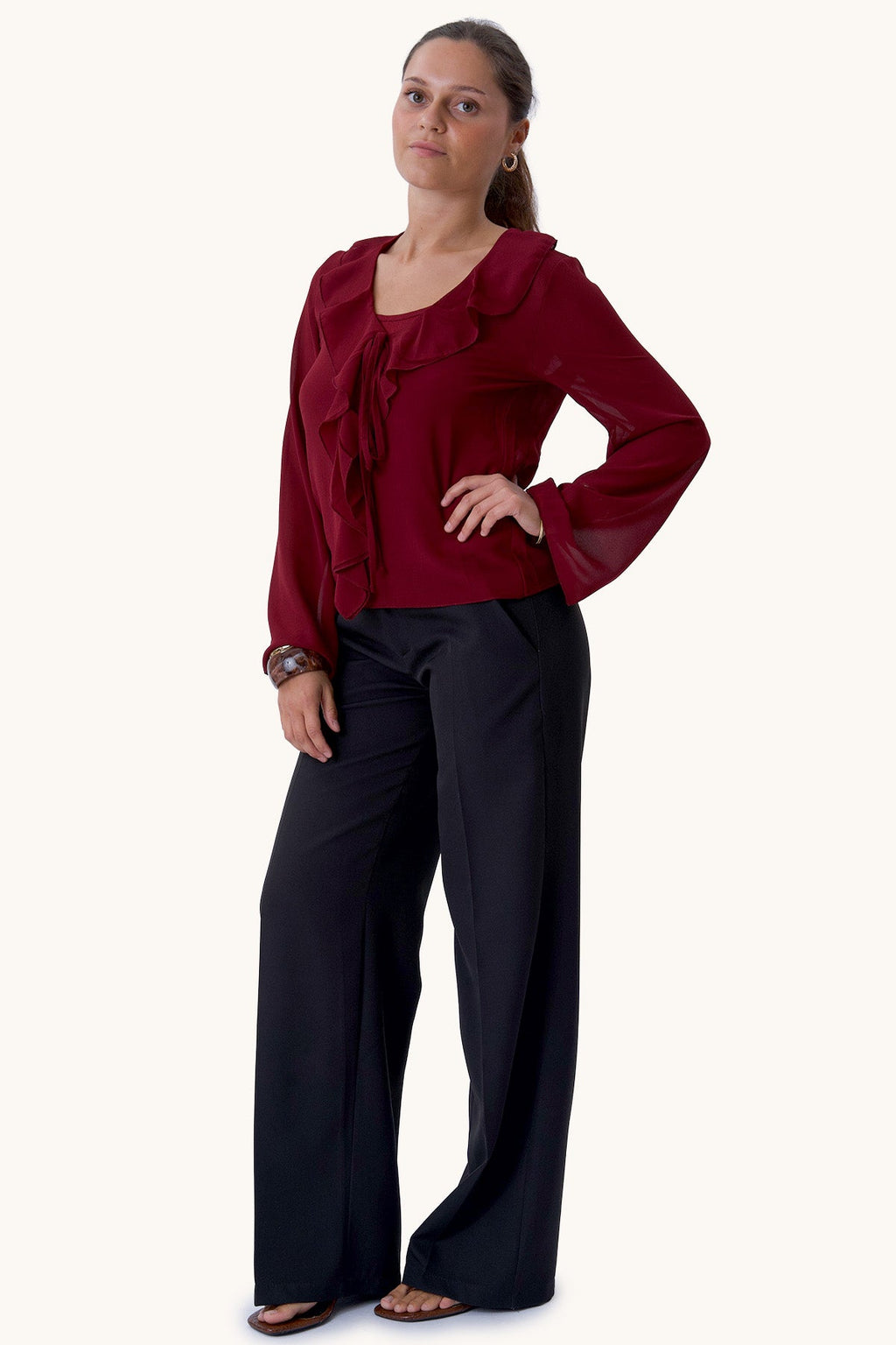 Alba Blouse - Bordeauxrood