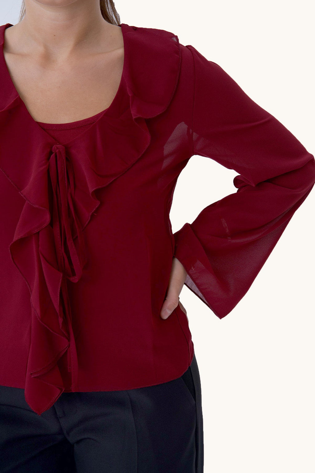 Alba Blouse - Bordeauxrood