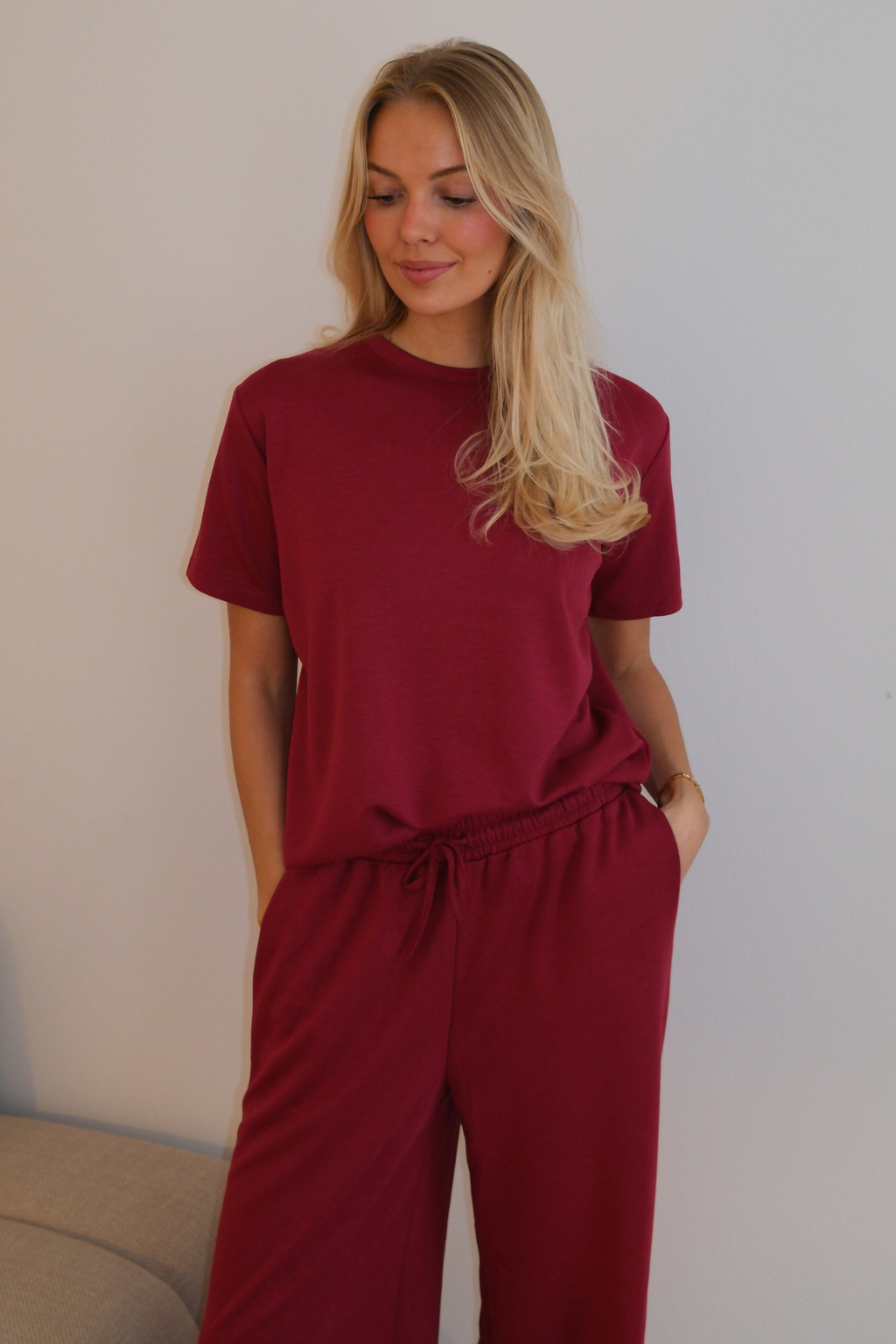 Leah T-shirt lâche - Bourgogne