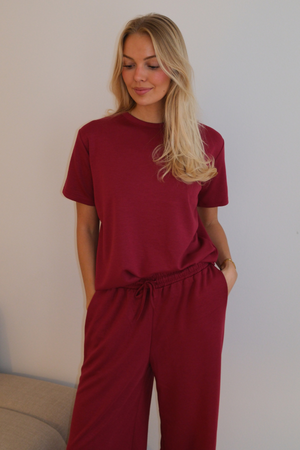 Leah T-shirt lâche - Bourgogne