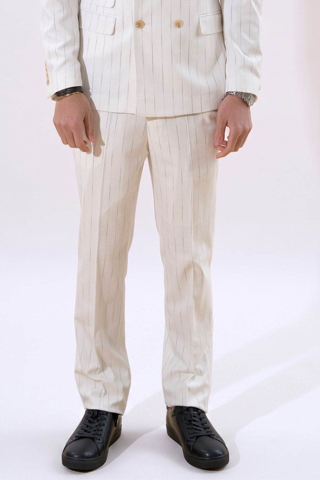 Klassiek Pants - Witte krijtstreep