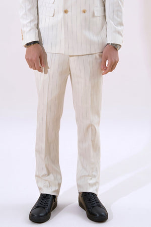 Klassiek Pants - Witte krijtstreep