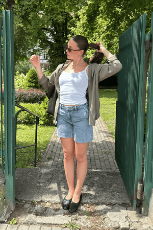 Jen Shorts - Medium Blauwe denim