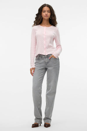 Isa O-Neck Cardigan-Pink A-Boo