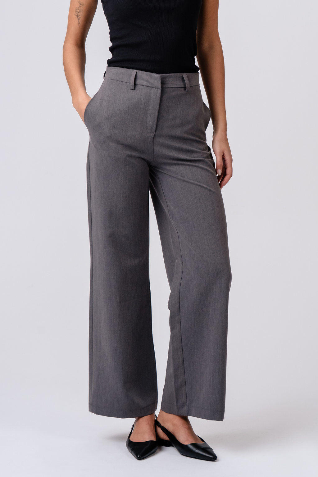 Rosalie Breed Pants - Grijs