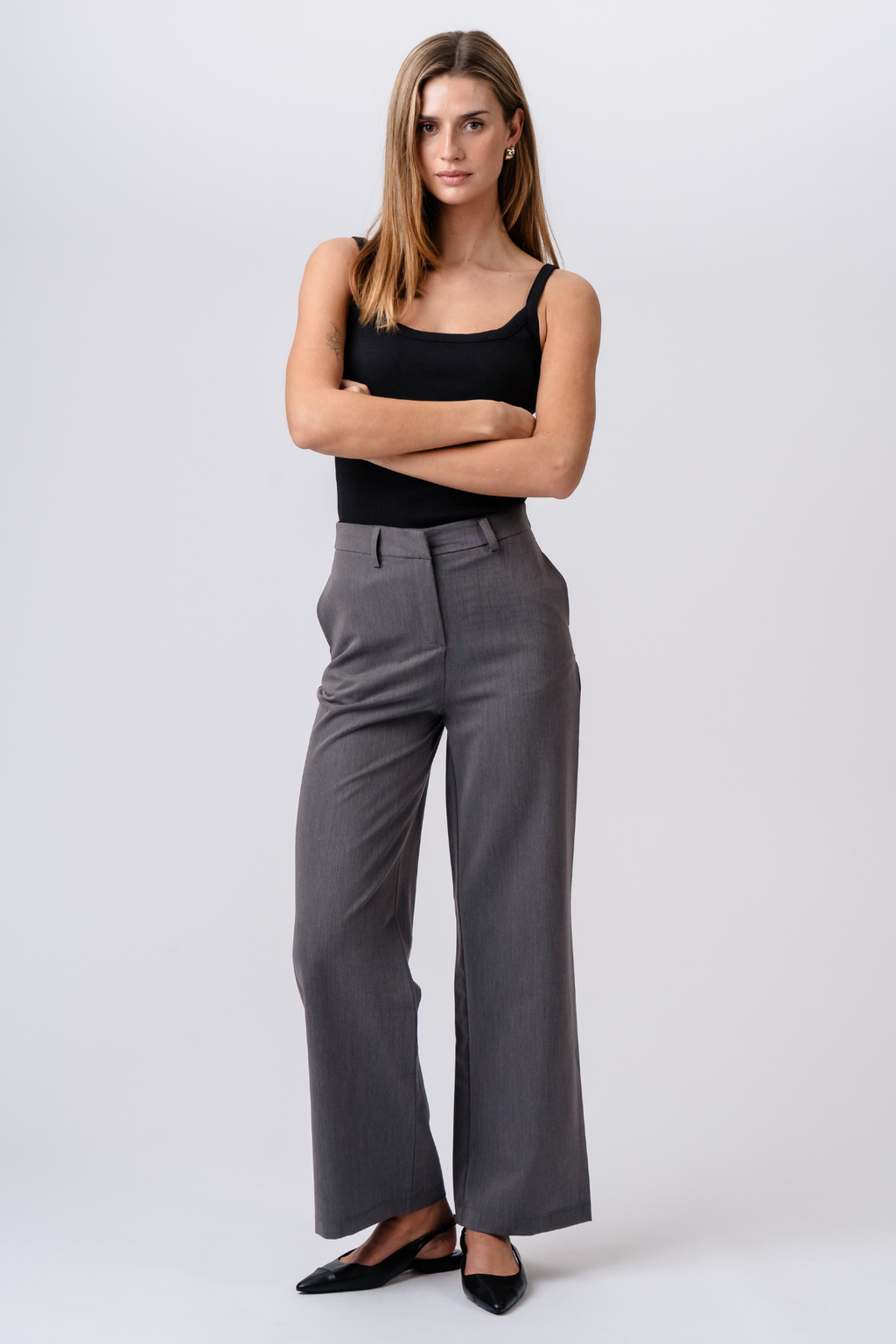 Rosalie Breed Pants - Grijs