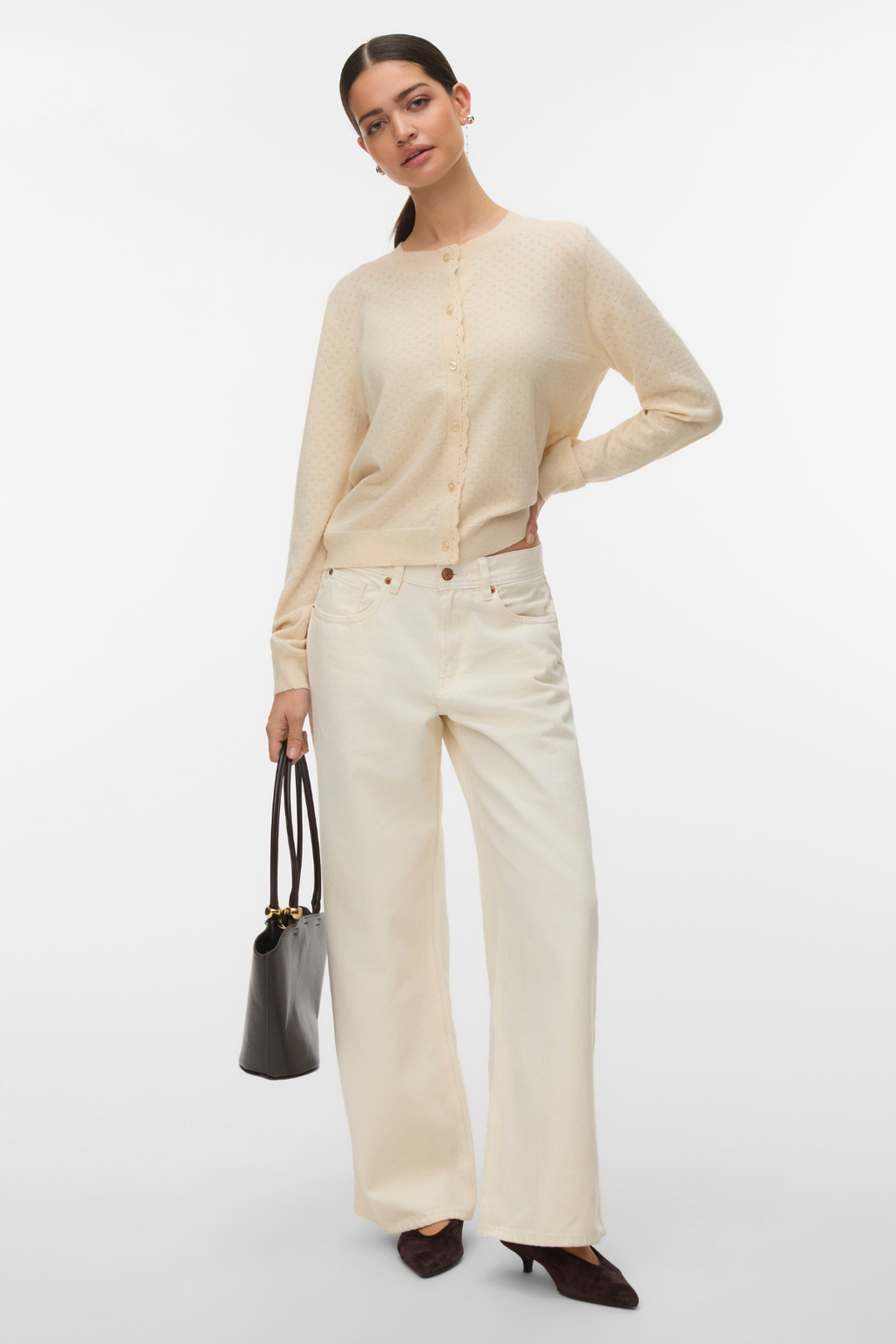 Marina Pointelle Vest - Berken