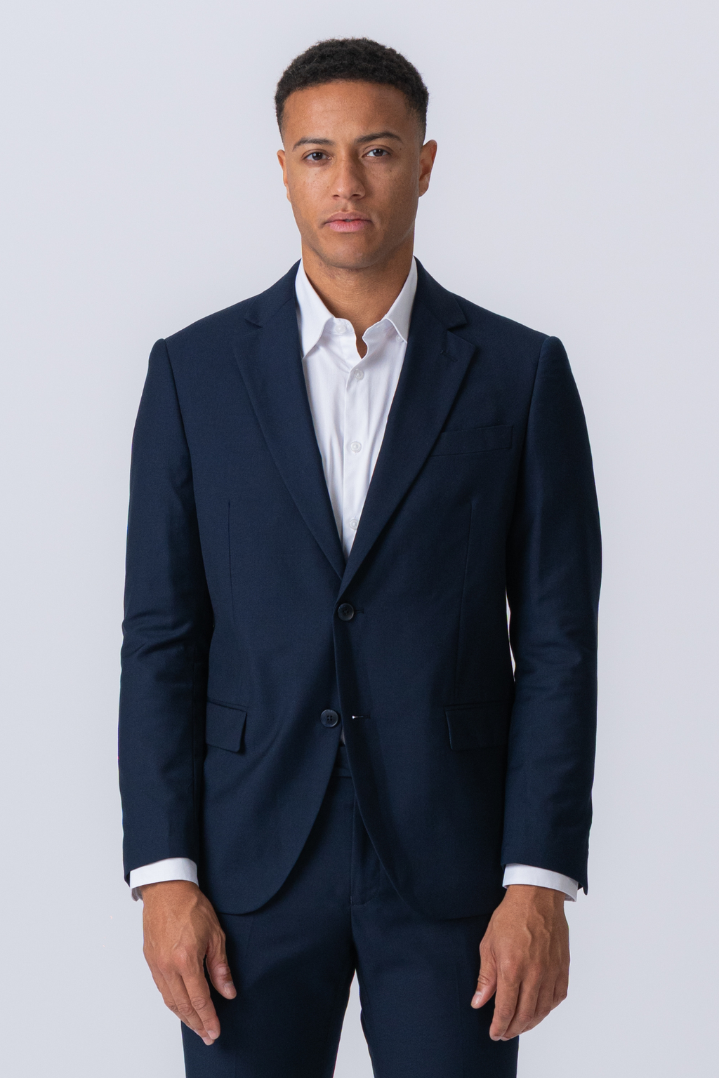 Premium Single-breasted Blazer - Navy