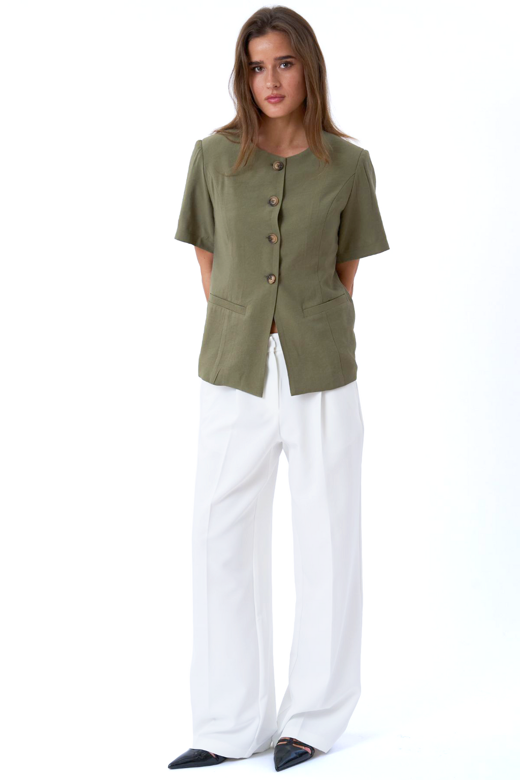Isolde Blazer - Olijf
