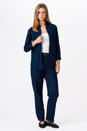 Chemise Oxford Boyfriend - Marine