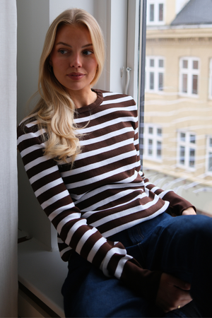 Shirt à rayures Maja - marron