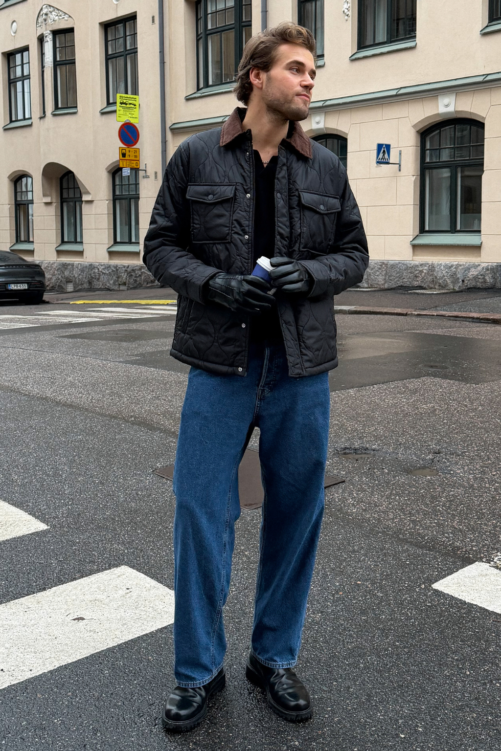 Ontspannen fit jeans - donkerblauwe denim