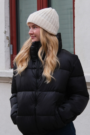 Geribde muts - Licht Beige