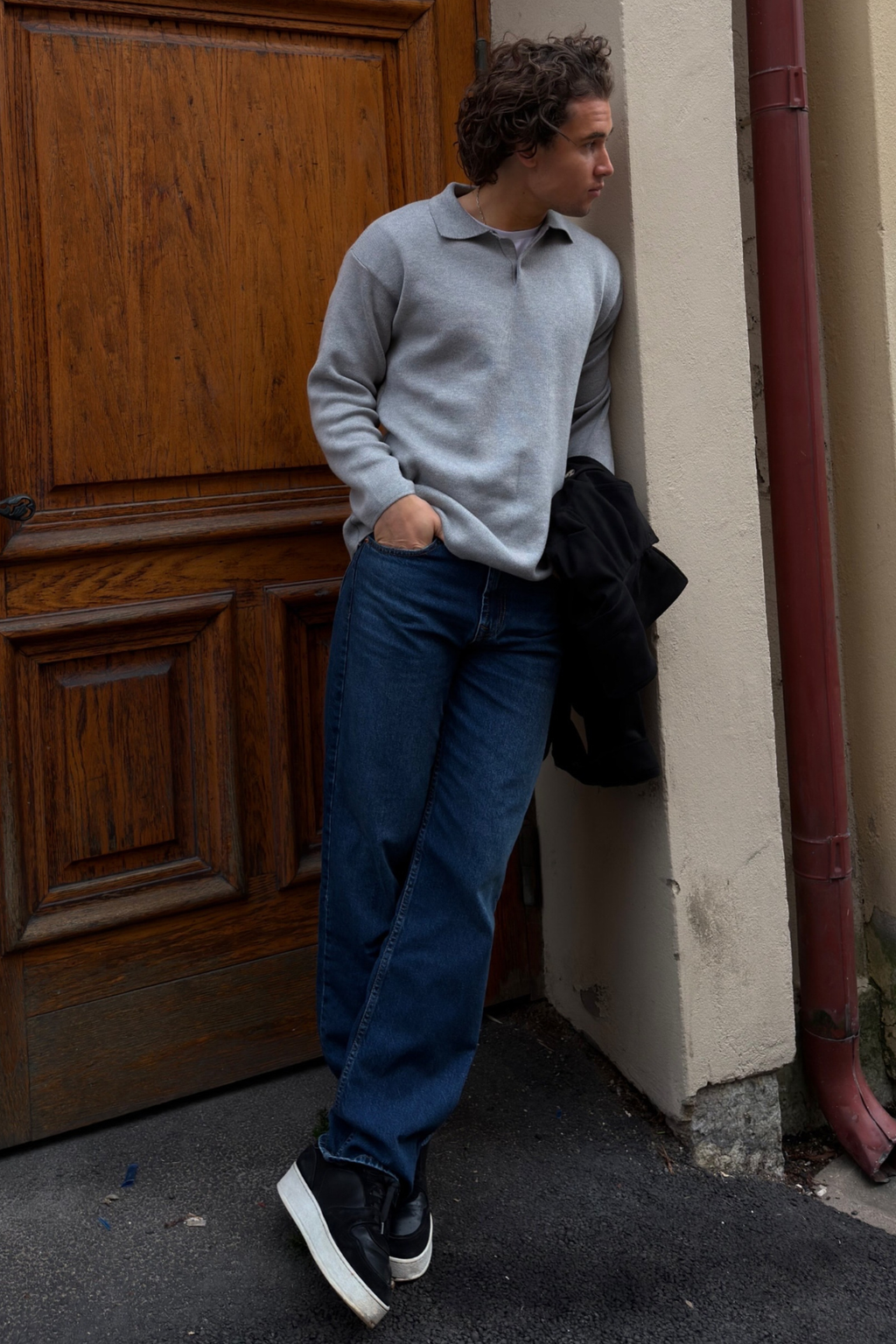 Ontspannen fit jeans - donkerblauwe denim