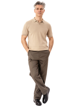 Polo en tricot Nathan - Sable