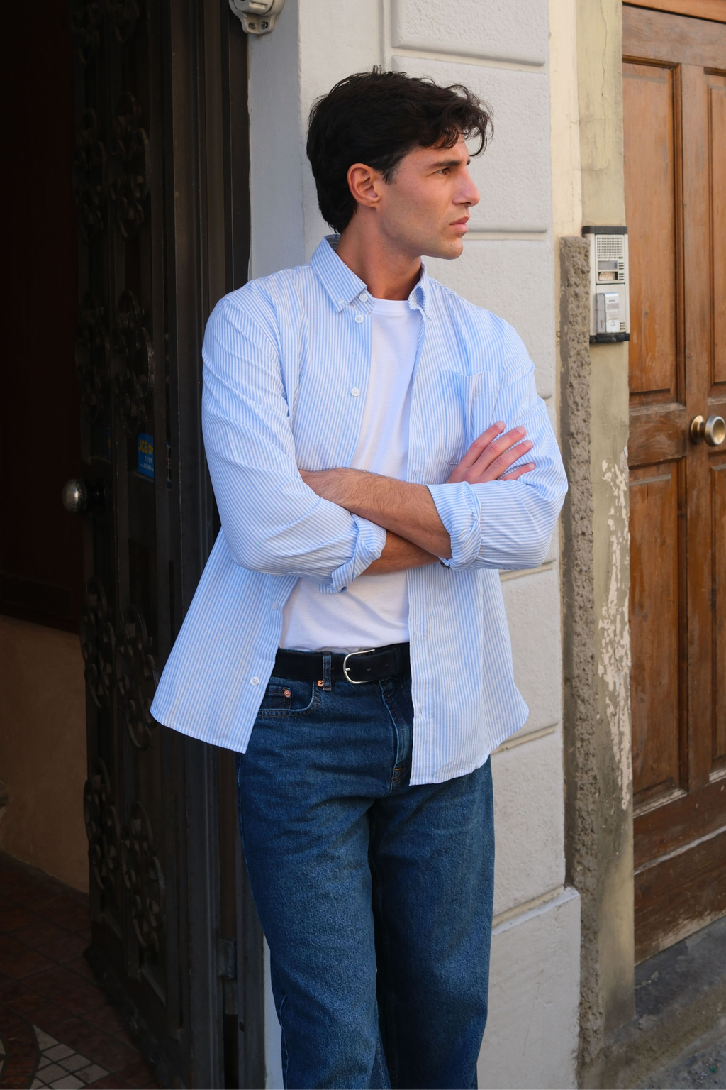 Ontspannen fit jeans - donkerblauwe denim