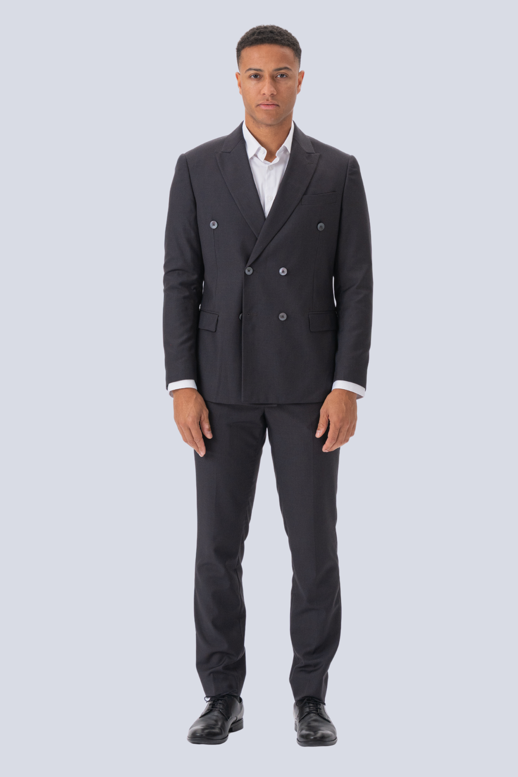 Premium Costume à double poitrine (noir)