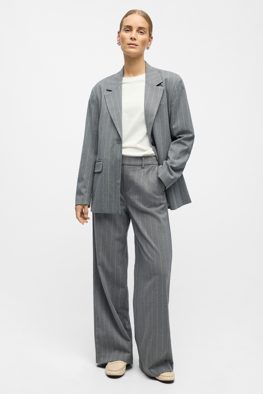 Lisa Blazer - Medium Gray Melange