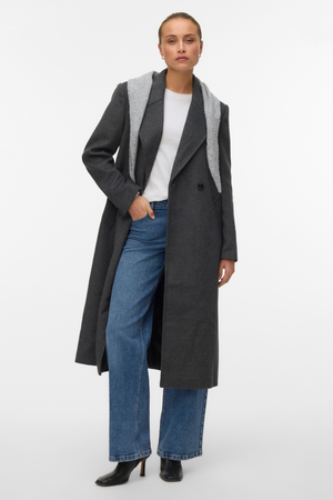 Garner Long Coat - Medium Gray Melange