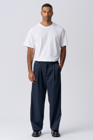 Costume large plissé Pants - Marine