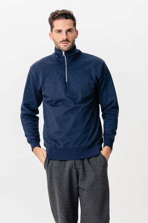 Sweat-shirt Half Zip - Marine