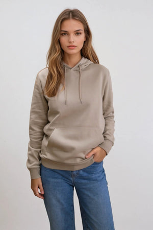 Vriendje zweet hoodie - donker beige