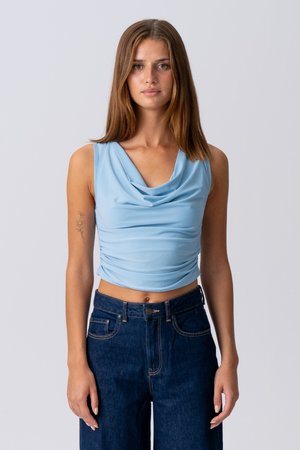 Elisa Waterfall Top - bleu clair