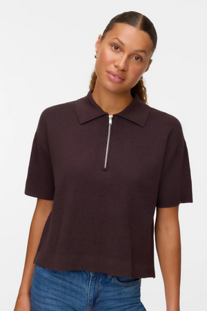 Gold 2/4 Poloneck Pullover - Torte au chocolat