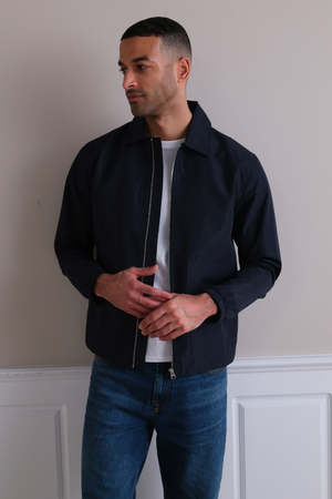 Kort jack met rits - Marineblauw