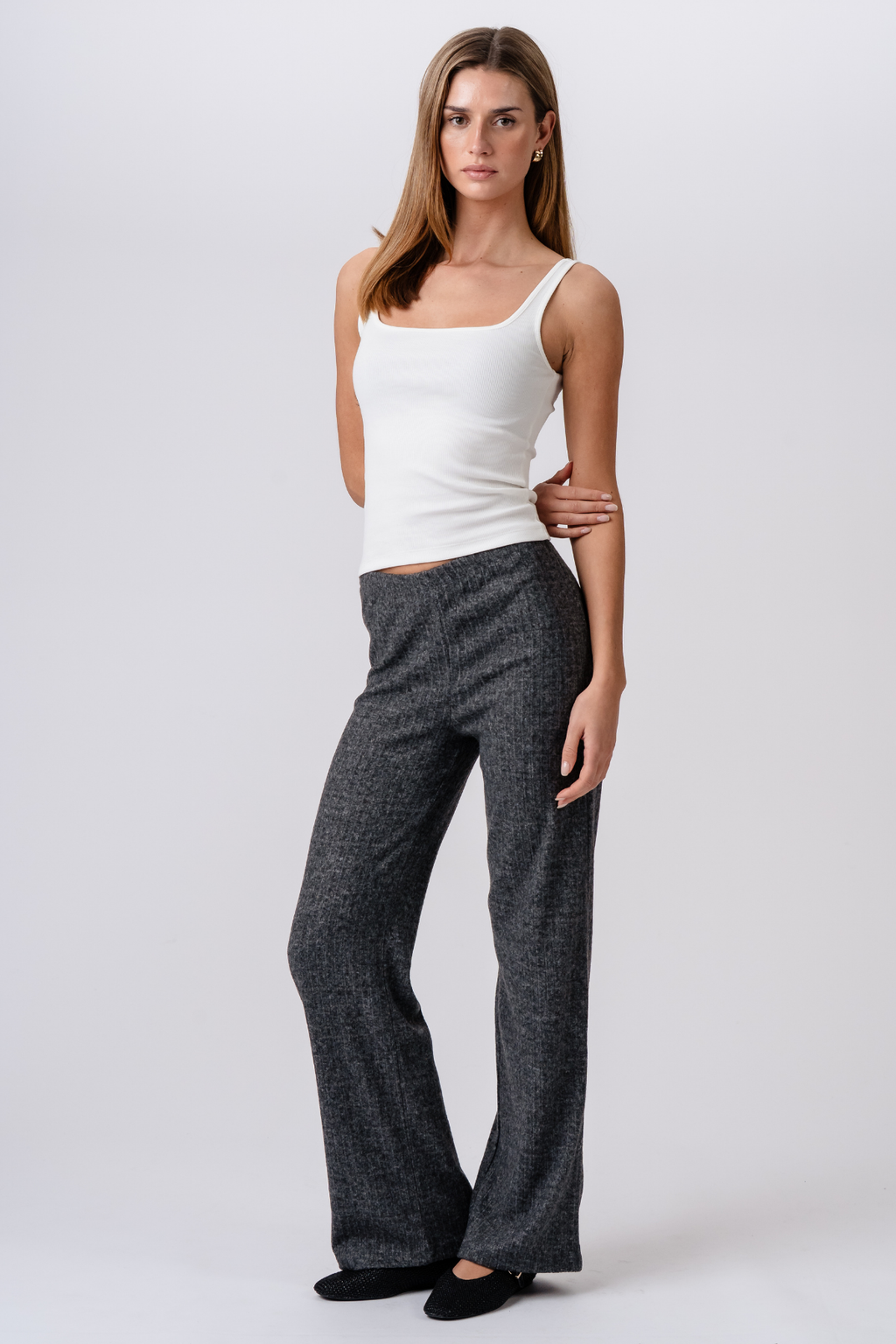 Klimop breien Pants - Antraciet