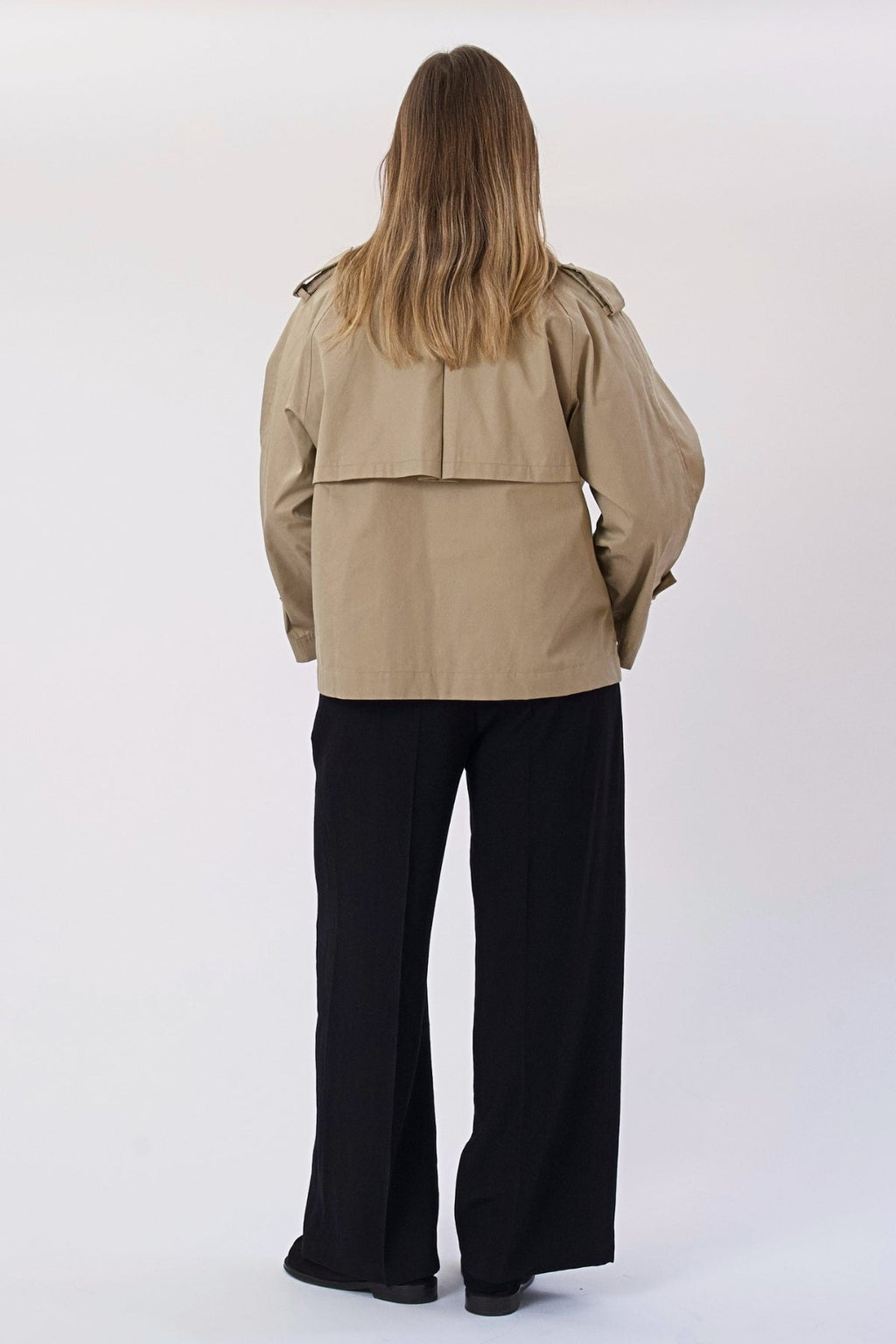 Elara korte trenchcoat - Beige