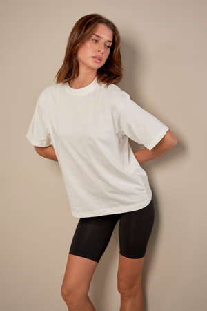 T-shirt BoxFit - beige clair