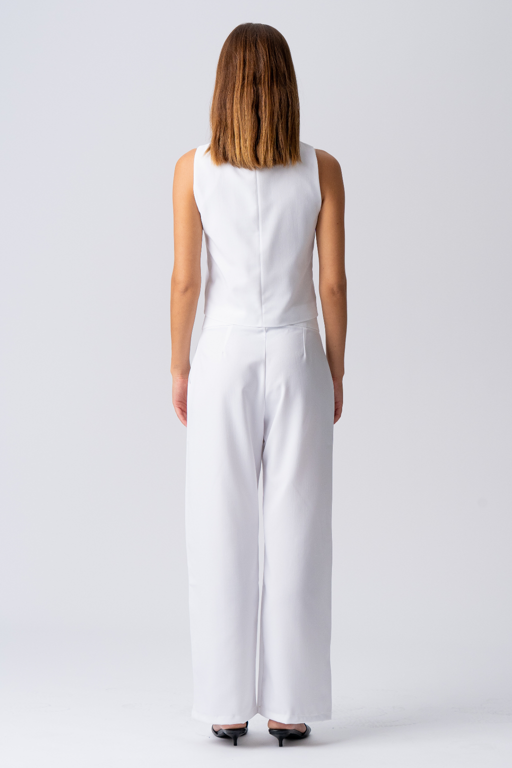 Natalie Vest and Pants (White) - Package deal