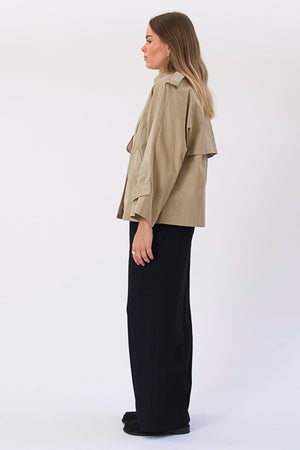 Elara korte trenchcoat - Beige