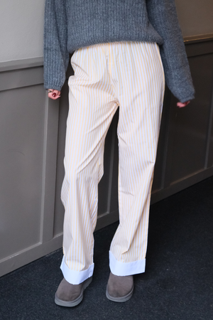 Layla gestreepte Pants - Geel