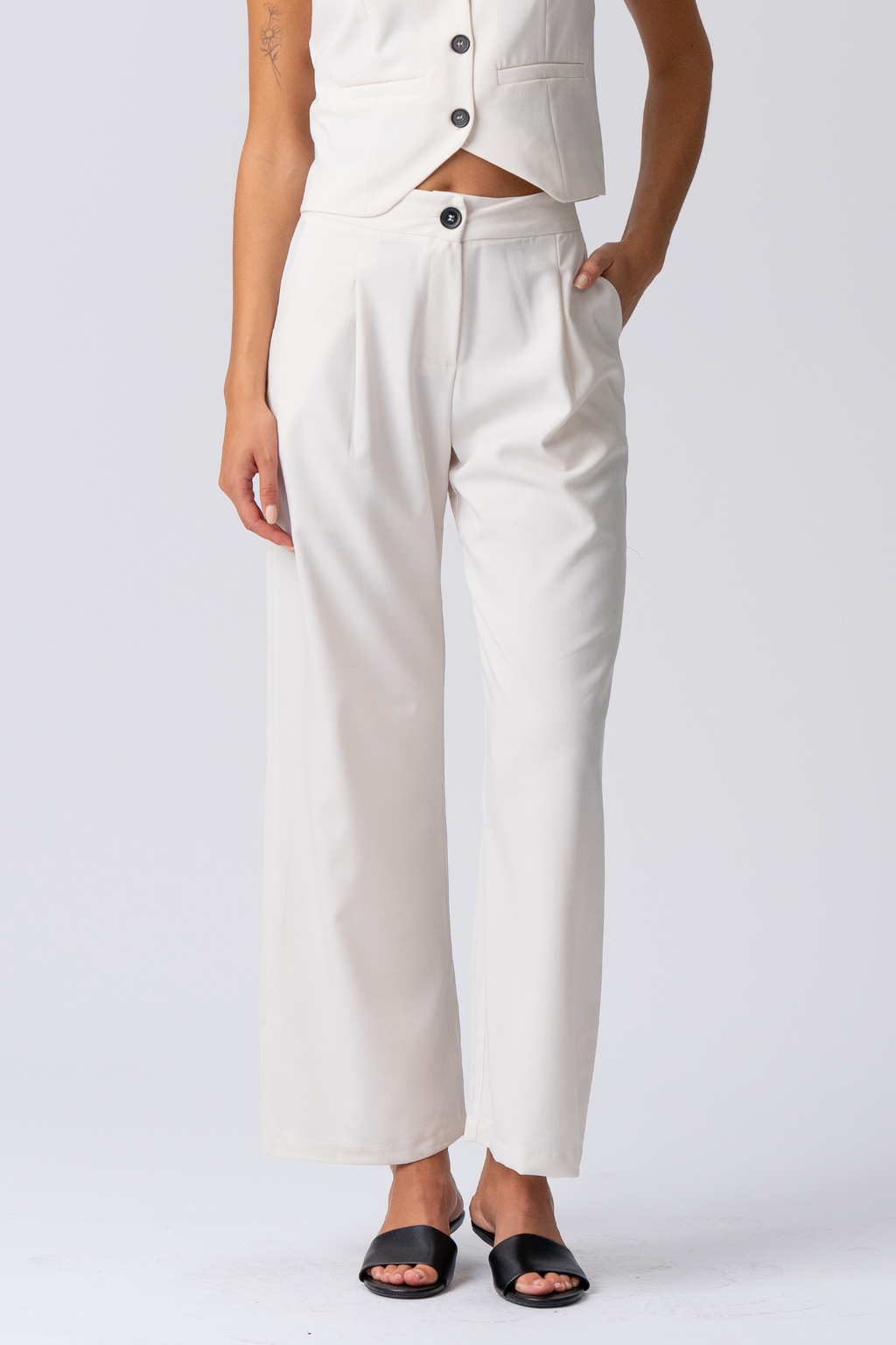 Natalie Pants - Licht beige