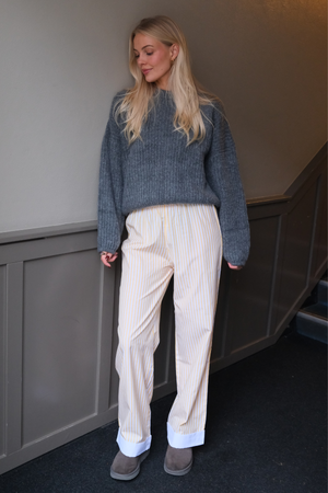Layla gestreepte Pants - Geel