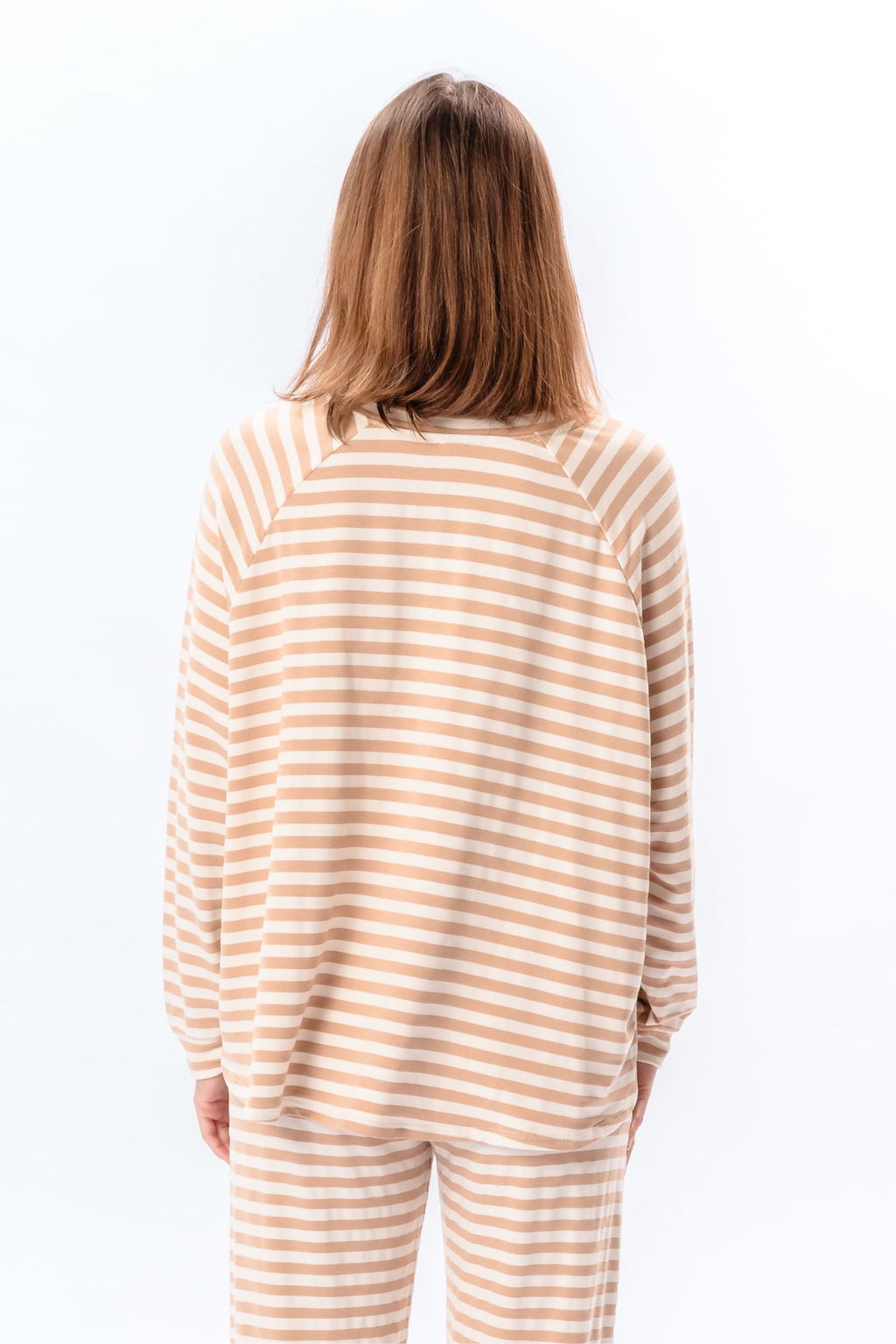 Gestreepte lange mouw Regular Fit - Beige