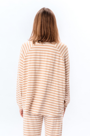 Gestreepte lange mouw Regular Fit - Beige