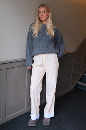 Layla gestreepte Pants - Geel