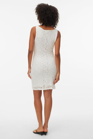 Robe Courte Col Bateau Dolly - Blanc Neige