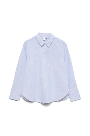 Inge Shirt - Palace Blue Snow White