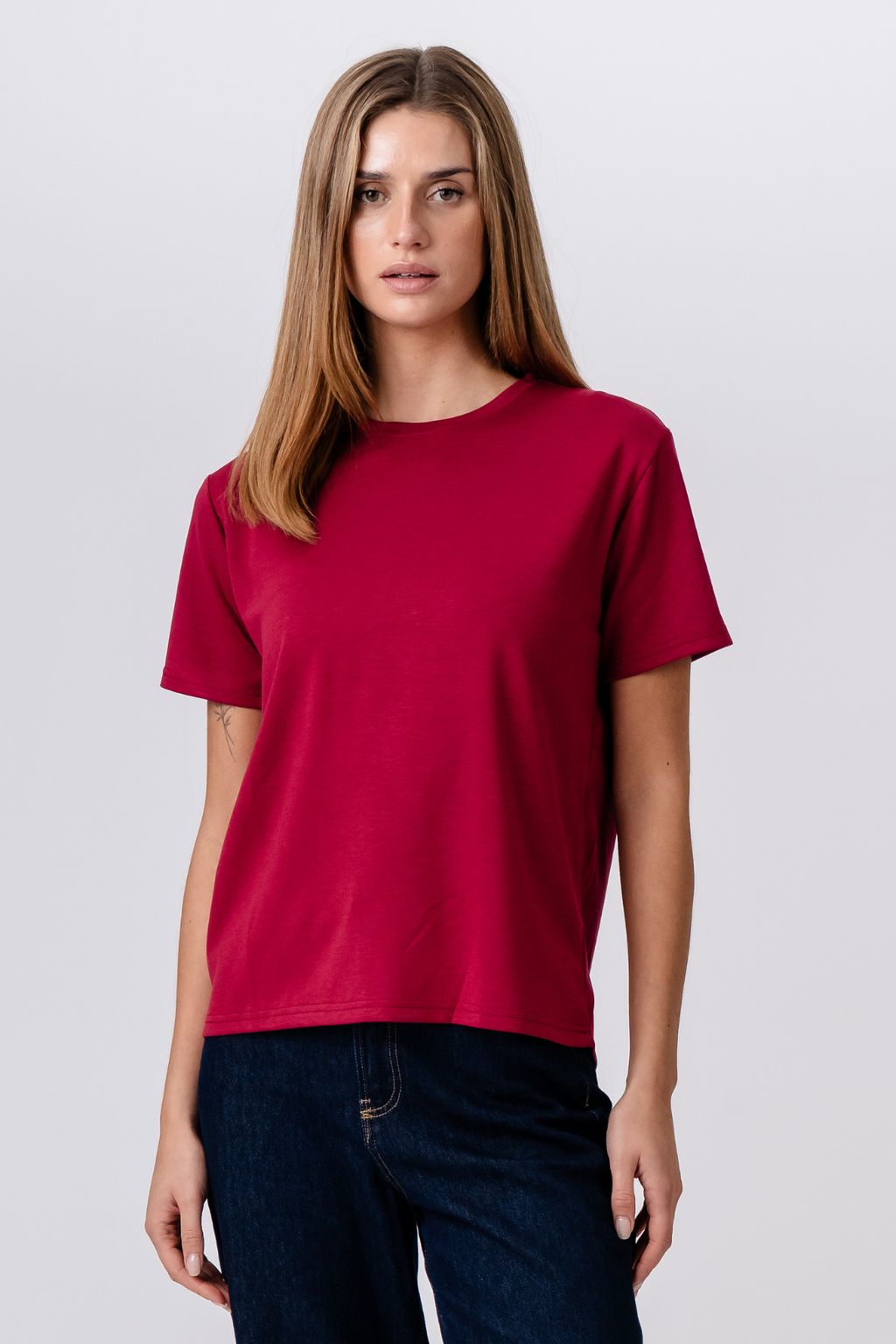 Leah T-shirt lâche - Bourgogne