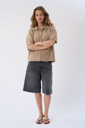 Alba Polo Knit - Beige