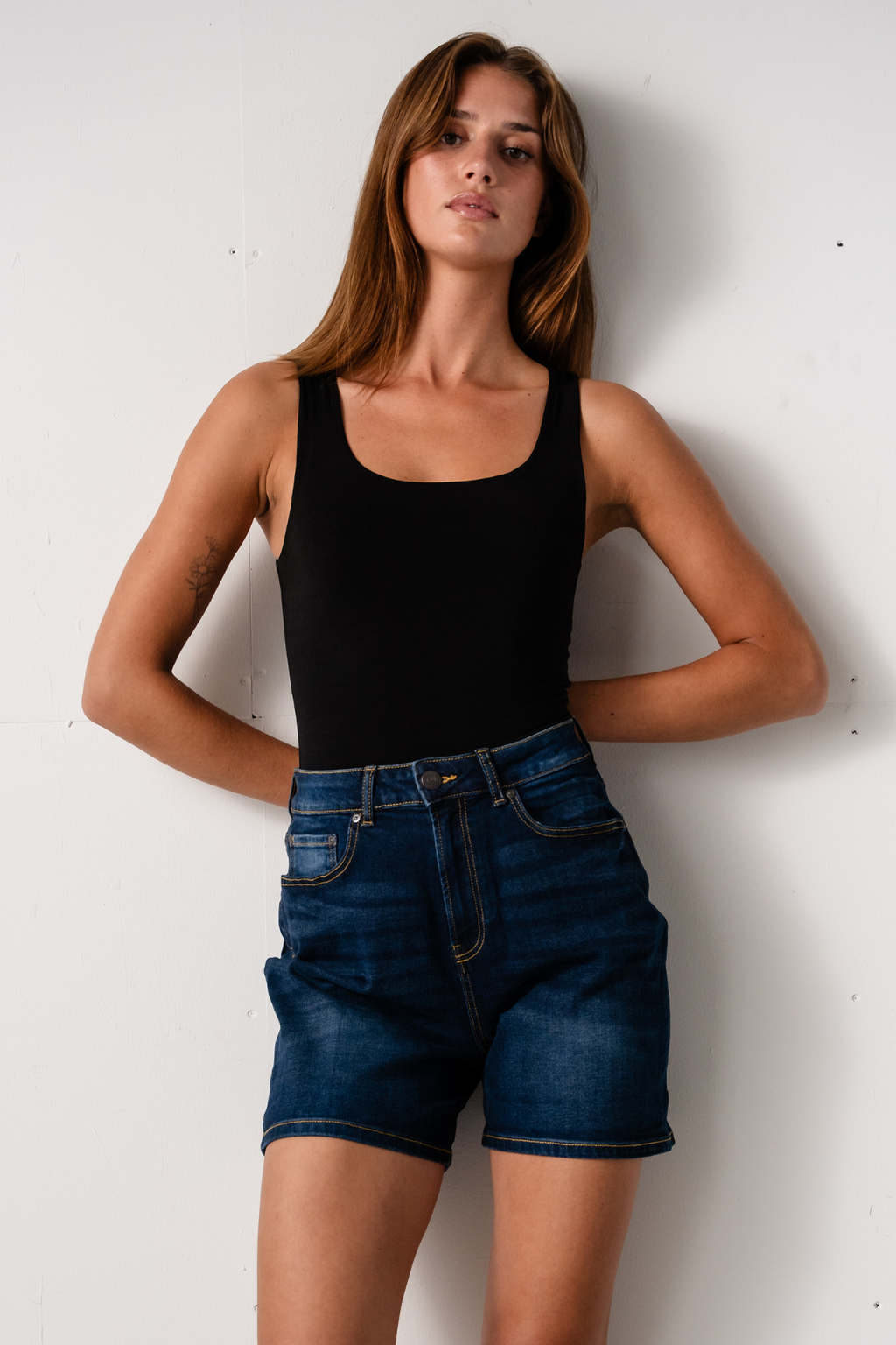 The Original Performance Denim Shorts - Dark Blue Denim