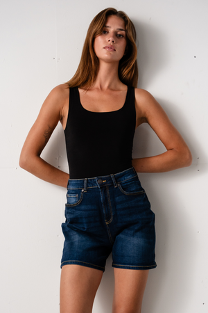 The Original Performance Denim Shorts - Dark Blue Denim