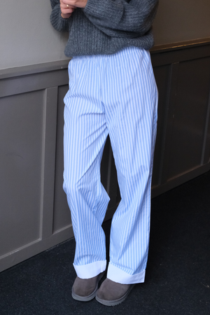 Layla Striped Pants - Bleu clair