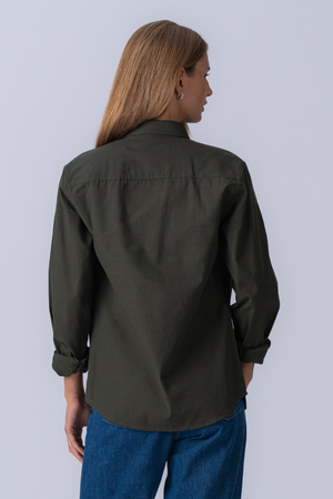 Boyfriend Oxford Shirt - Green foncé