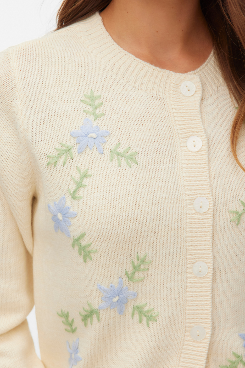 Cardigan Col O Camille - Bouleau