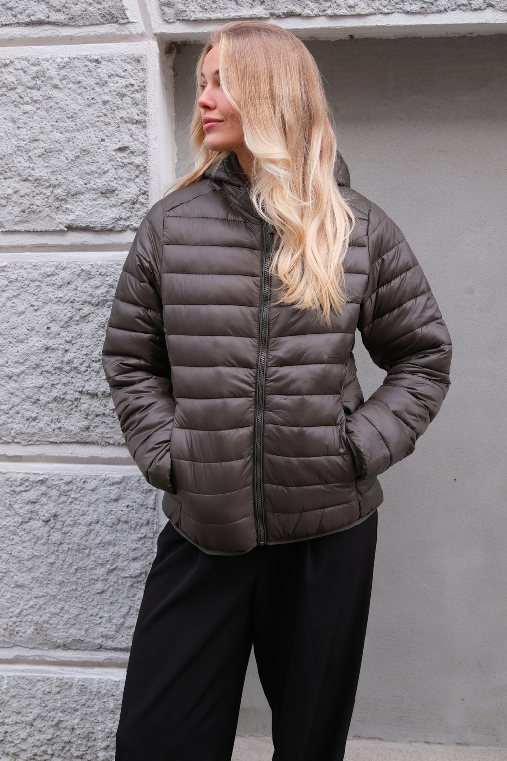 Light Puffer Jacket - Olive
